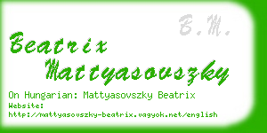 beatrix mattyasovszky business card